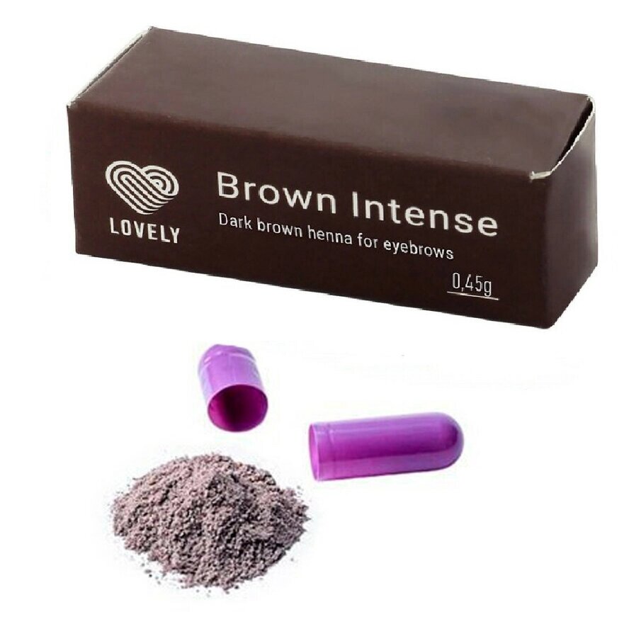 Хна для бровей Lovely "Brown Intense" Темно-коричневая, 1 капсула, (0,45г)
