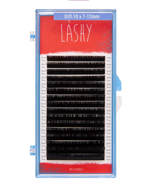 Ресницы "LASHY" черные 16 линий (микс длин)
