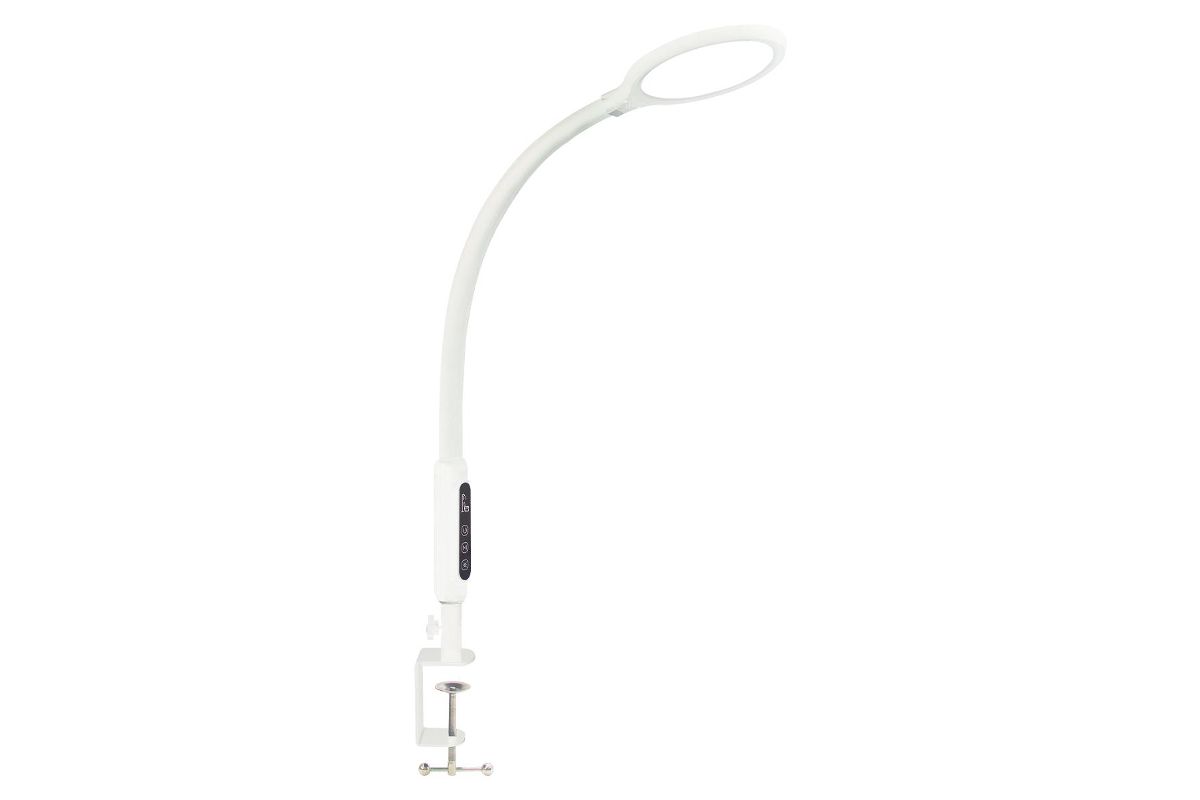 Лампа настольная светодиодная Artstyle TL-410W (18W, 10 реж освещ, регул ярк, струбц 70мм), белая