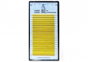 Ресницы "Lovely" жёлтые (yellow), 20 линий, микс длин