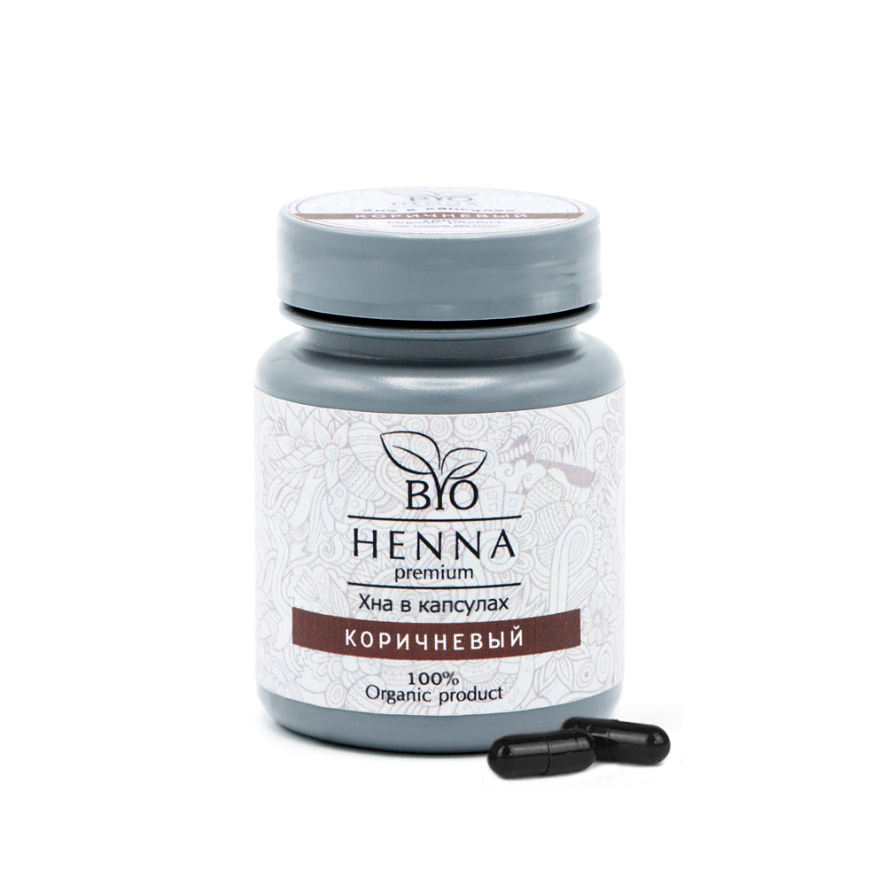 Хна Bio Henna в капсулах оттенок Коричневый, 30 шт, 6 гр