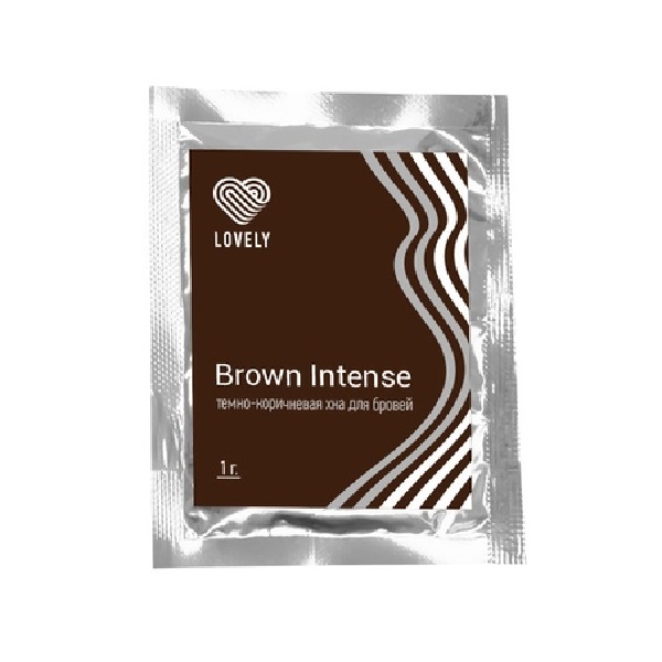 Хна для бровей Lovely "Brown Intense" Темно-коричневая, САШЕ, (1г)